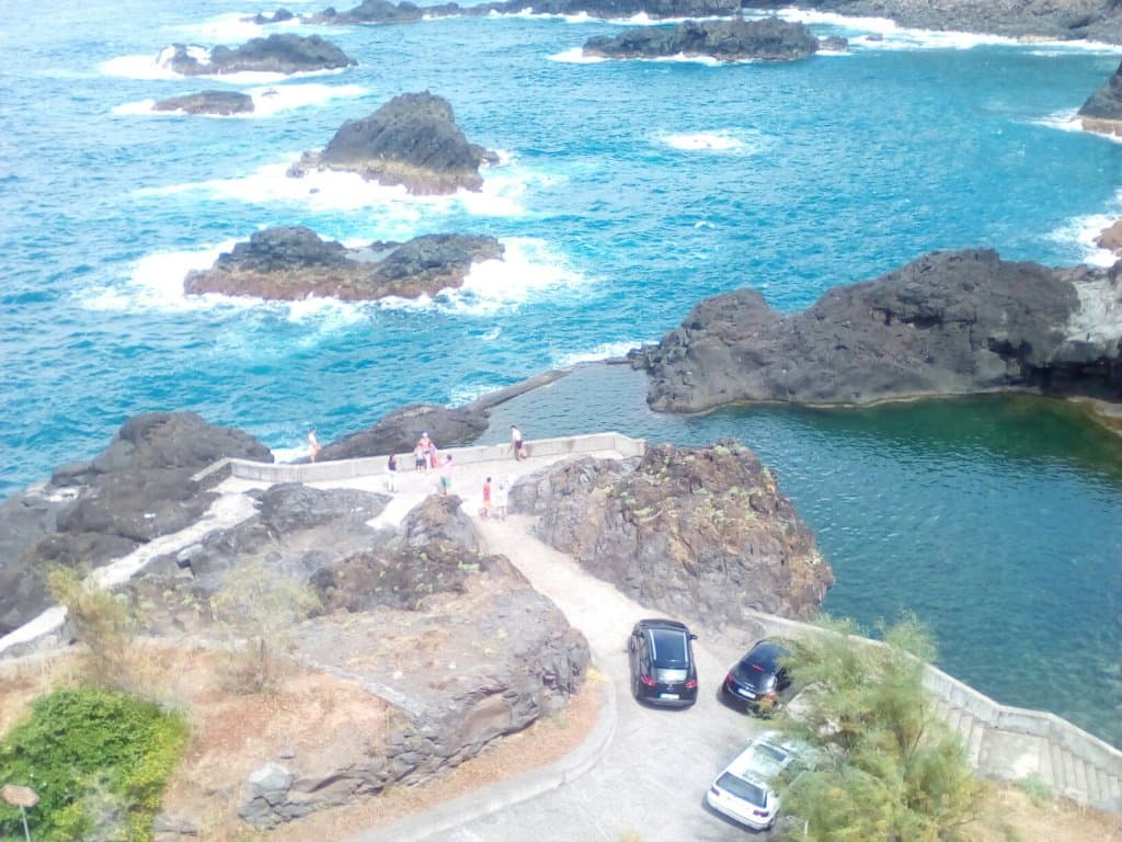 Vista panorámica de las piscinas naturales