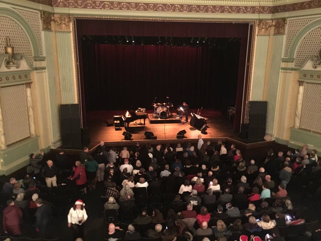Before performance by Petula Clark, December 2017, from front row, balcony.