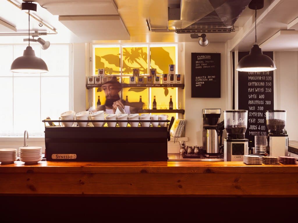 Espresso machine and our barista