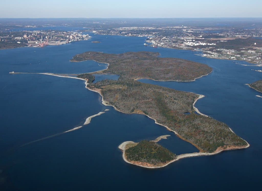 McNabs Island - 400 ha island park and historic site in Halifax Harbour Nova Scotia