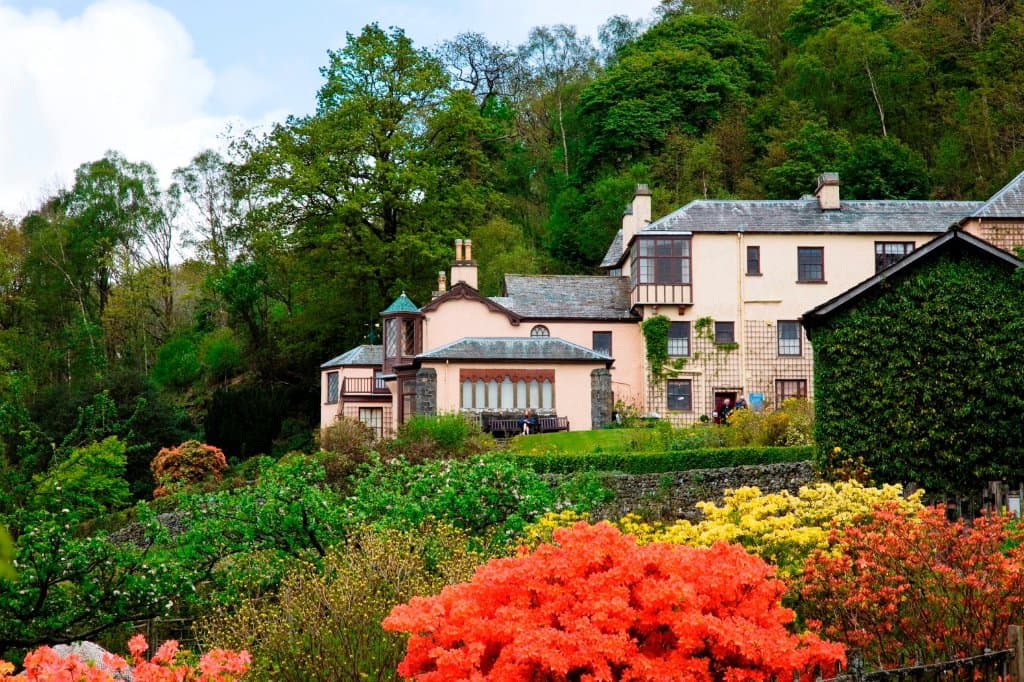 Brantwood from the lower gardens 