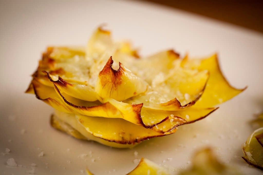 Flores de alcachofa, arte vegetal. Las originales, auténticas, únicas en Madrid.