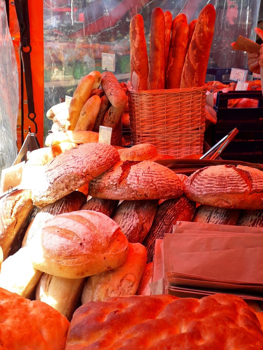 Lots of fresh artisan bread