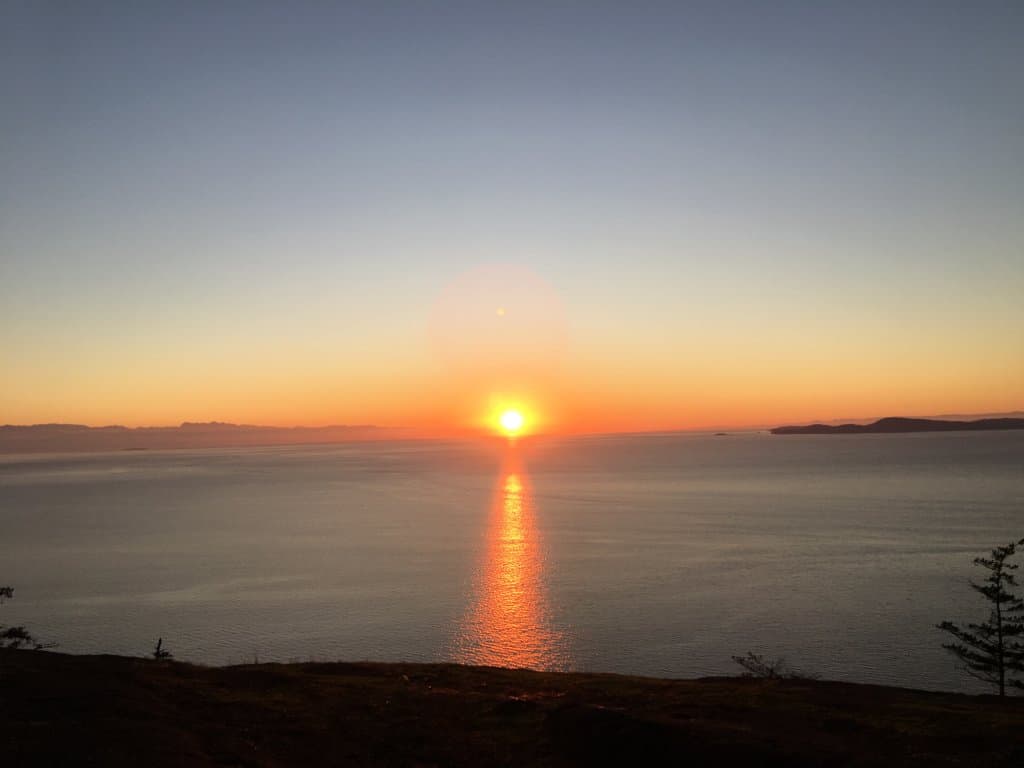 Sunset looking down the Straight of Juan De Fuca