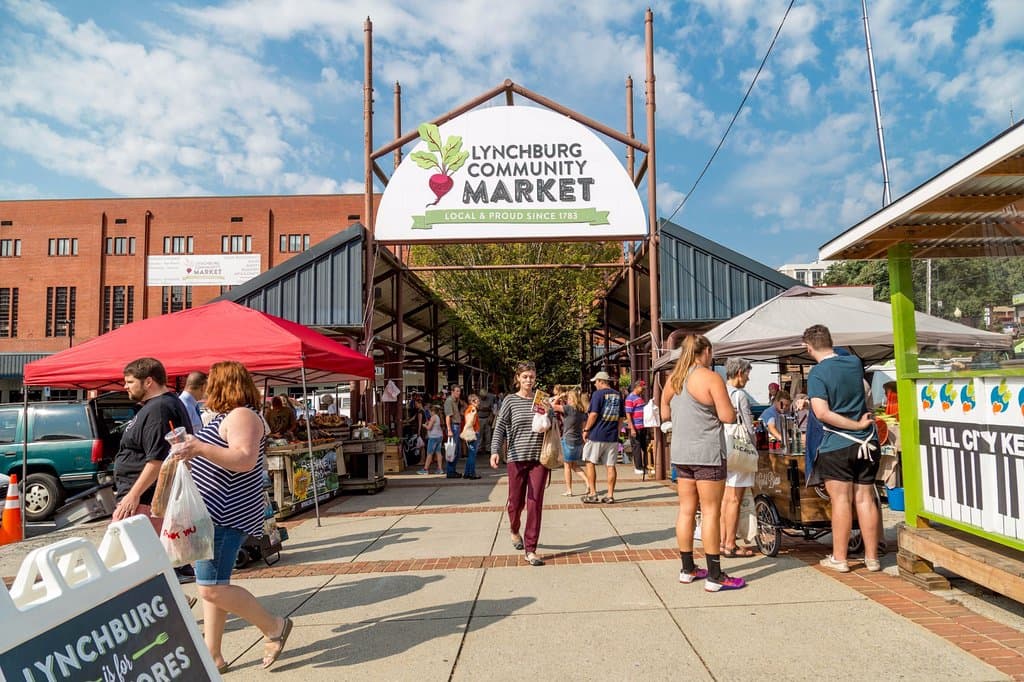 Busy market Saturday