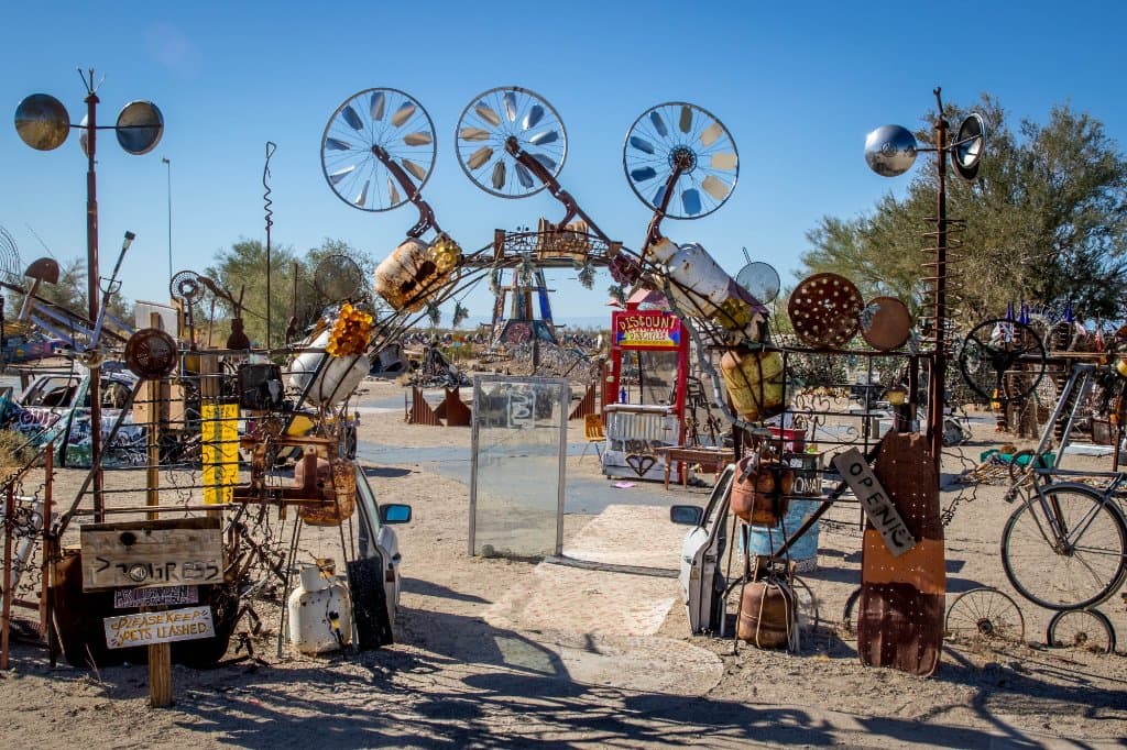 East Jesus definately had a post apocoliptic feel. The artwork is very creative. 