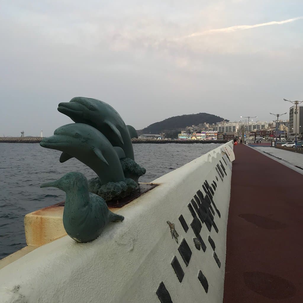 Side walk and sunset