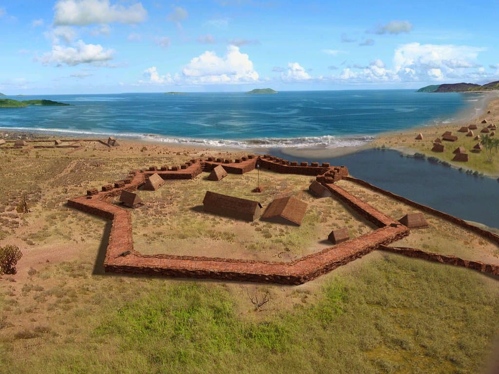 Graphical reconstruction of Fort Elizabeth