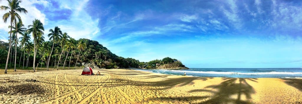 No beach overcrowding when camping