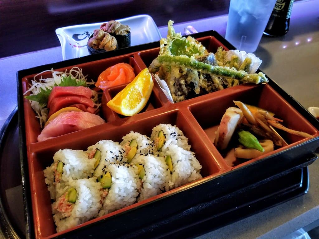 Lunch Bento Box & uni nigiri