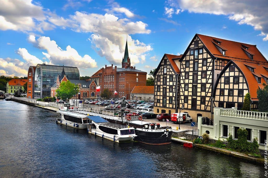 Granaries by the Brda river in Bydgoszcz