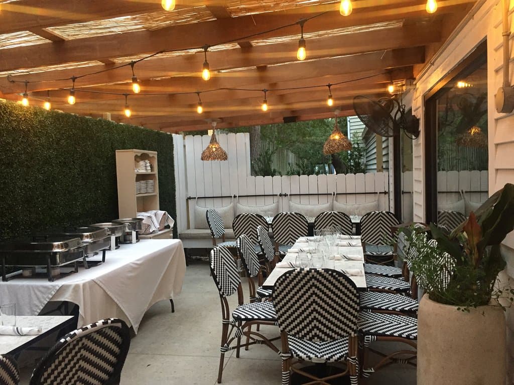 Check out the intimate back patio