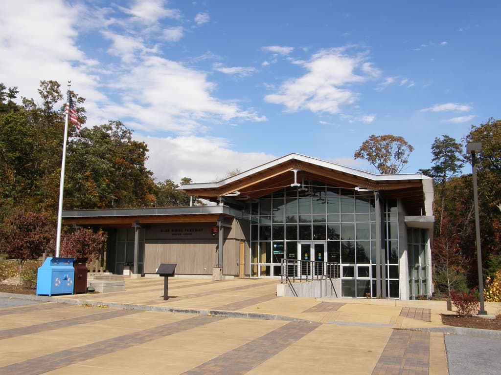 Don't miss stopping at the Blue Ridge Parkway Visitor Center near Asheville.