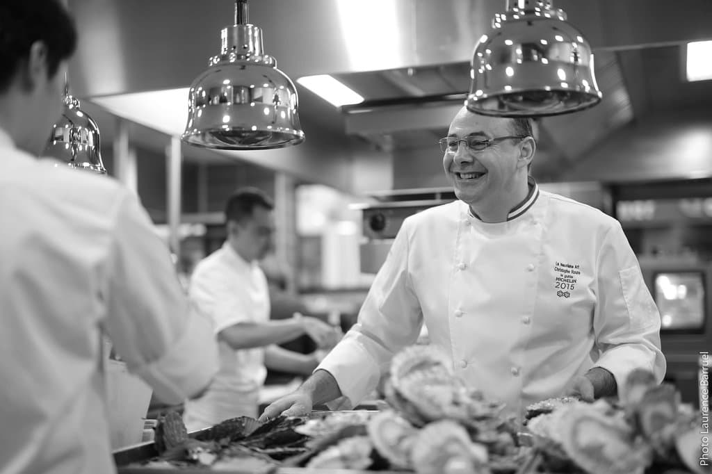 Le Chef Cristophe Roure en cusine