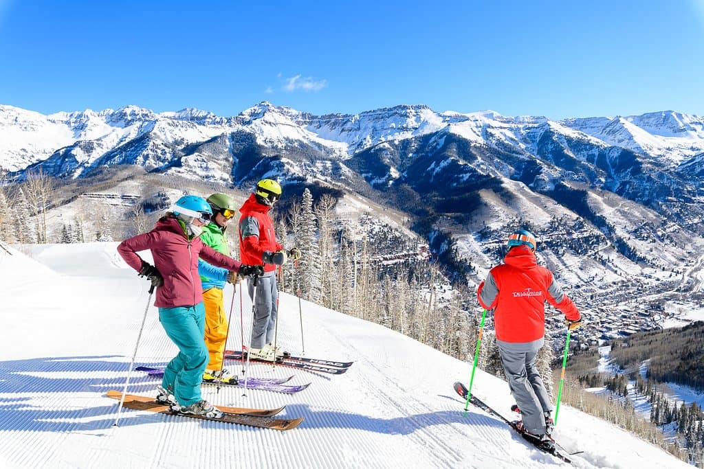 Top of Milk Run, overlooking town of Telluride