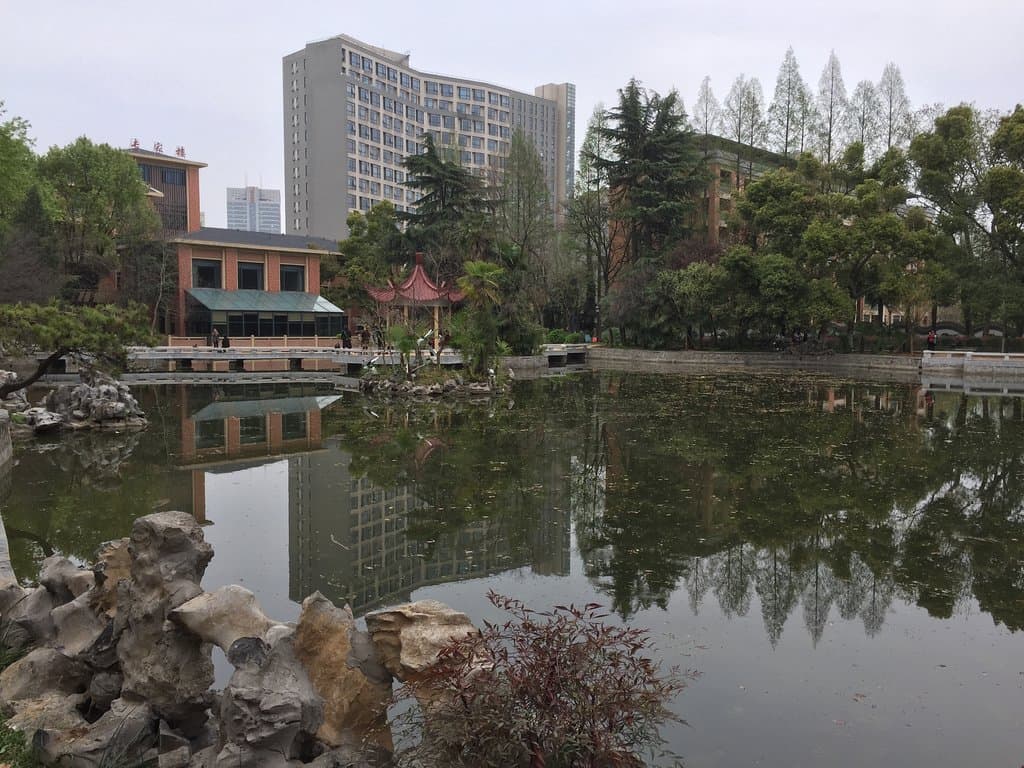 lake on north end of east campus