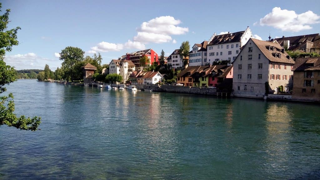 Wooden Rhine Bridge Diessenhofen Gailingen