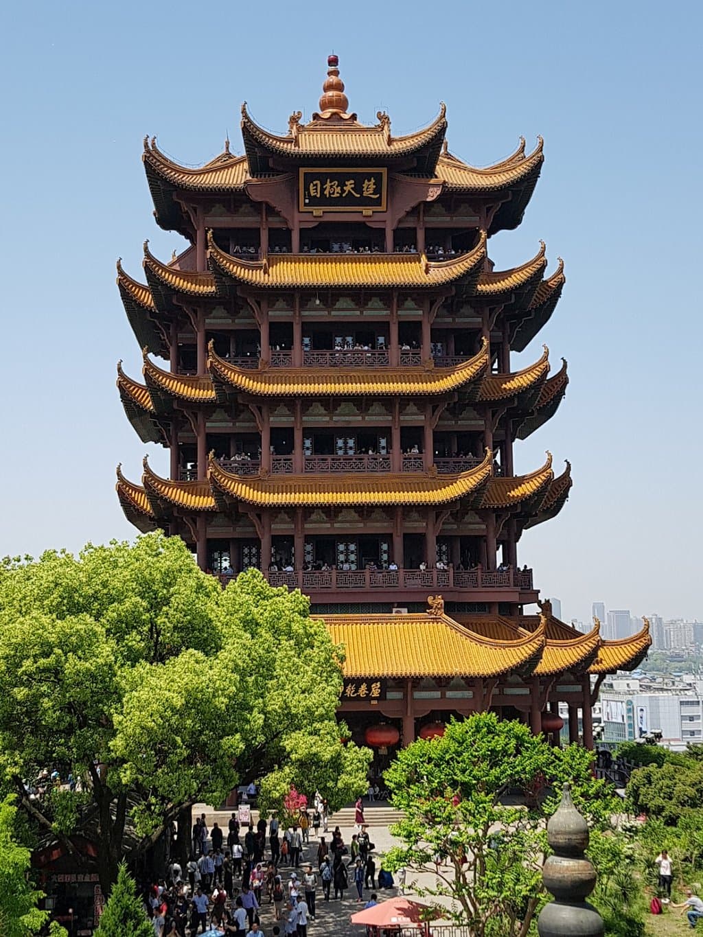 yellow crane tower