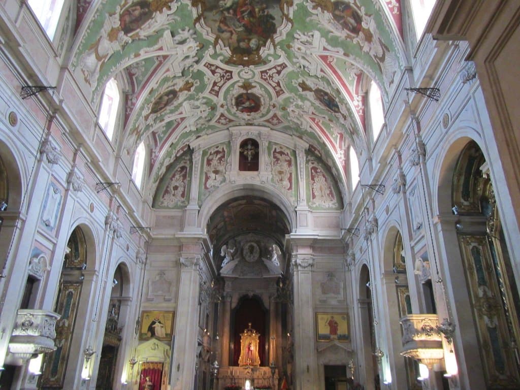 Inside the church