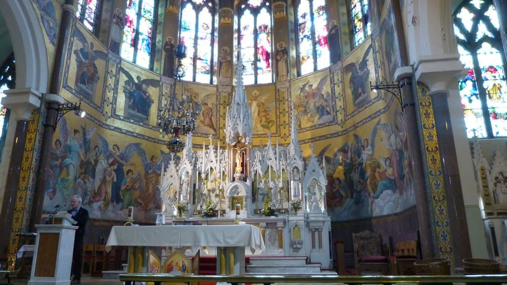 Mosaics of angels and the Evangelists