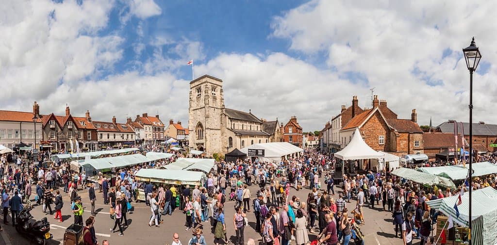 Malton Market Place during the Food Festival. 