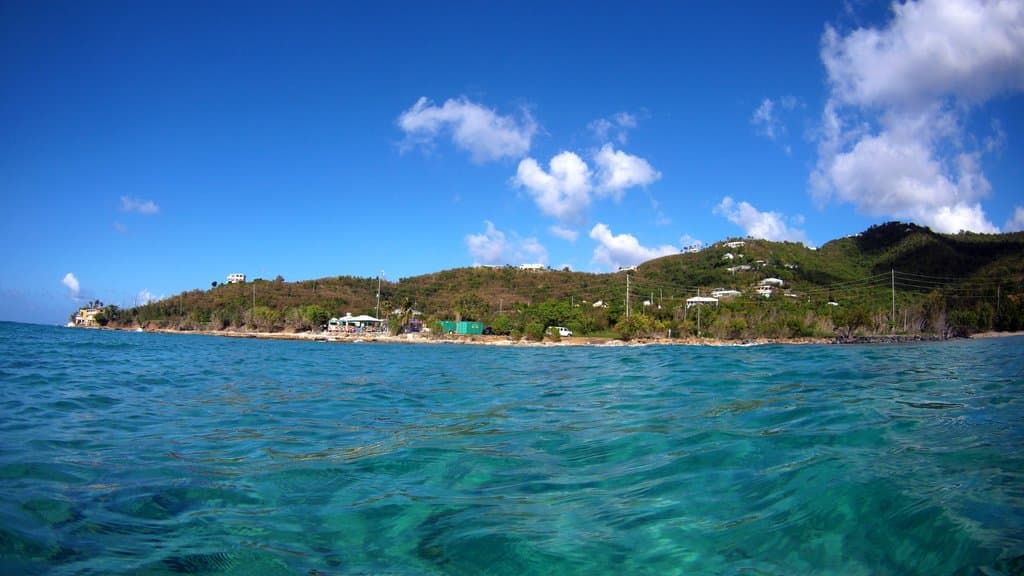 View from the water to the left.