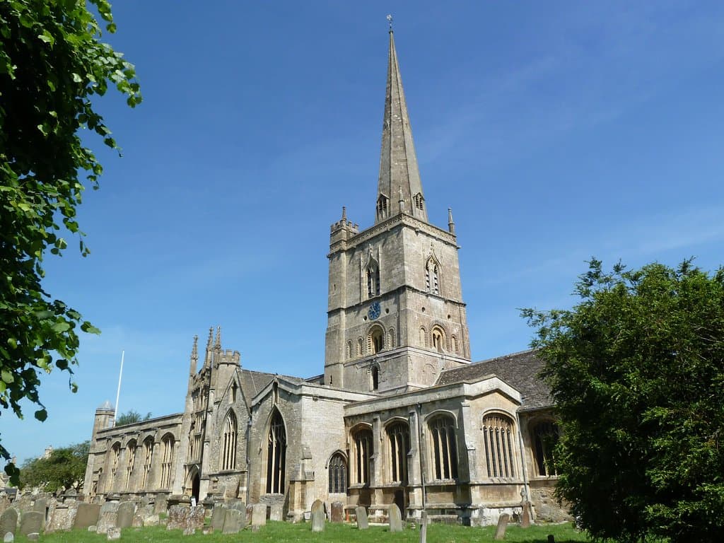 Church tower and graveyard