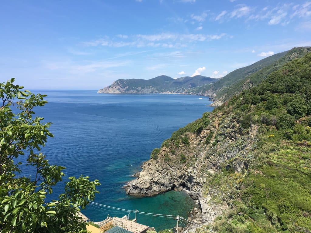 Blick von Corniglia in Richtung Monterosso