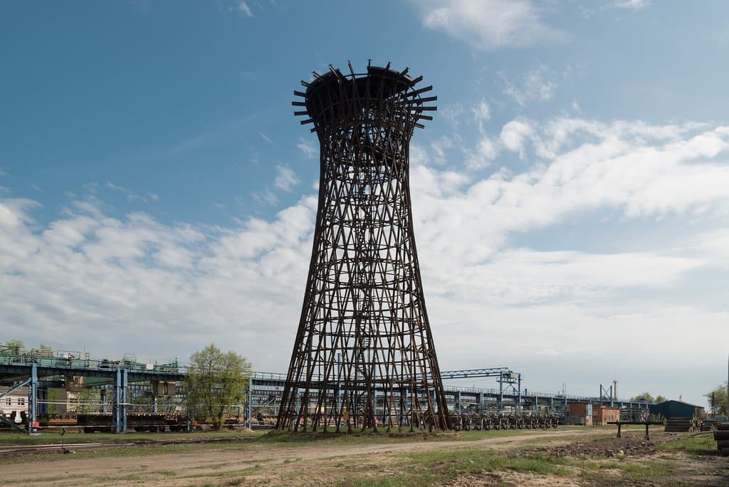 Водонапорная башня по проекту Шухова. Сейчас не действует.