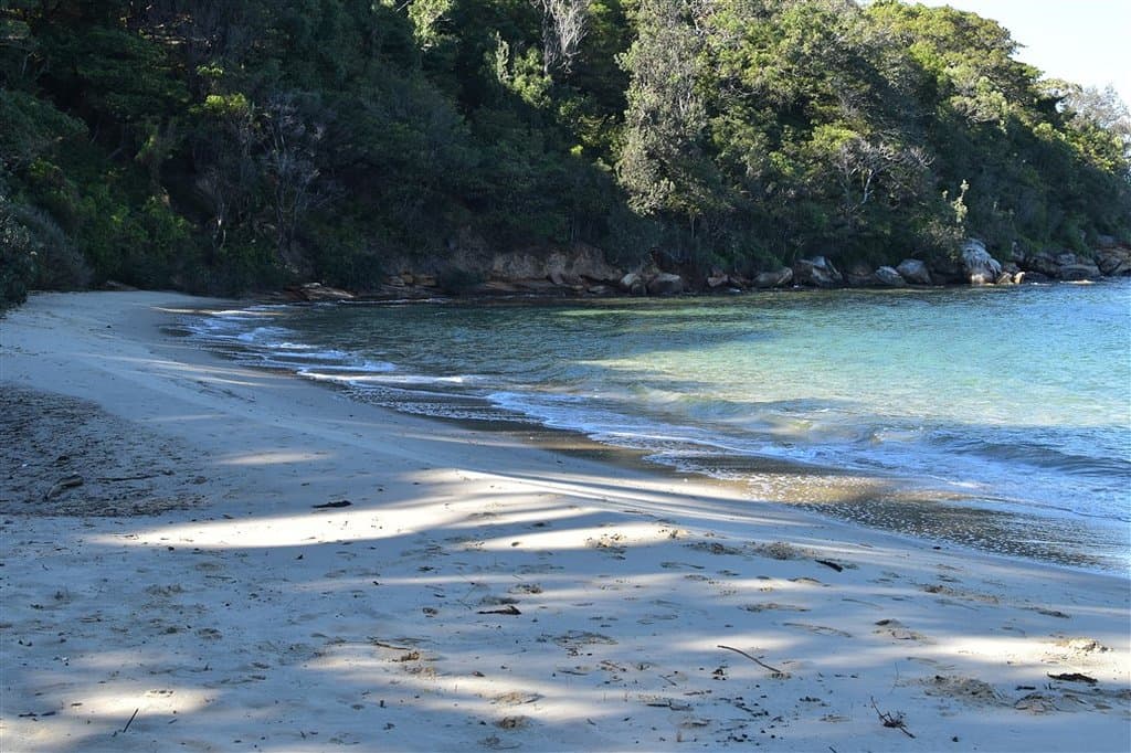 Small beach is quiet
