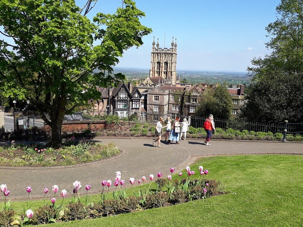Rose Bank Gardens and view