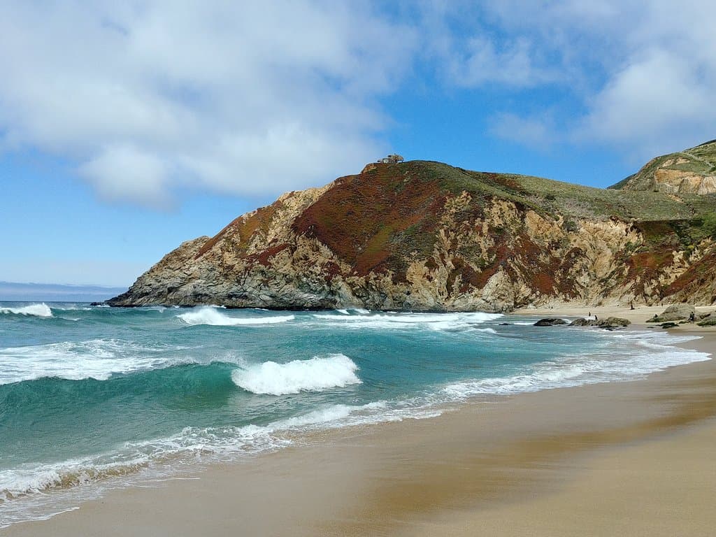 Looking north from the beach