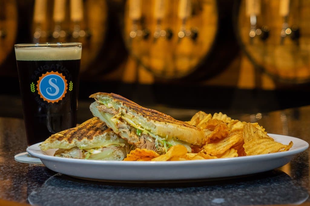 Banh Mi Sandwich and Darker Than Your Soul Stout