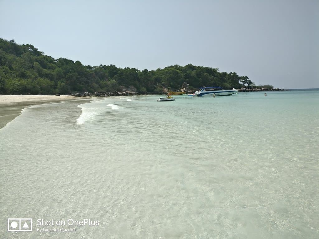 The sea is stretched out and hence can accommodate a lot of people.