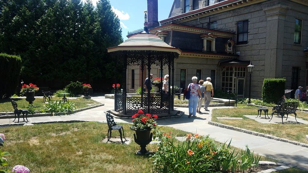 Gazebo in courtyard