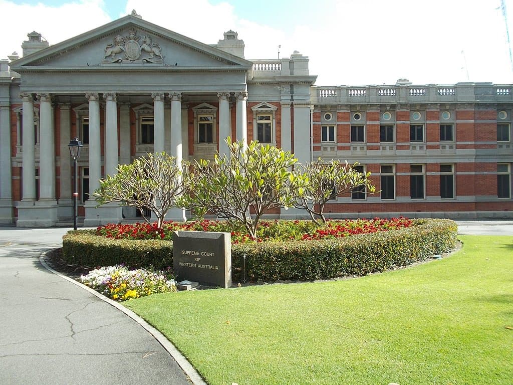 The big flower patch right in front of the Supreme Court building
