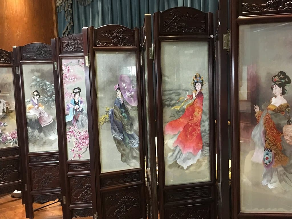 Embroidered screens