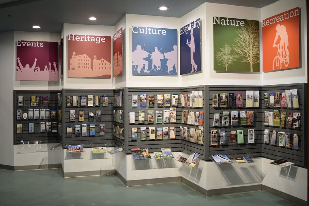 Brochure wall is ready to help you explore the region and state