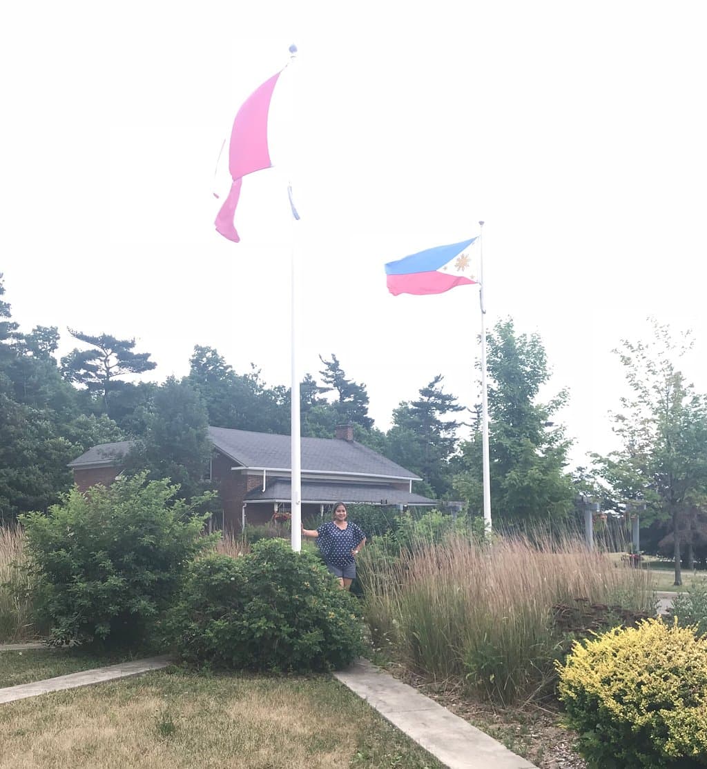First time seeing our national Philippine flag at the park in Canda.