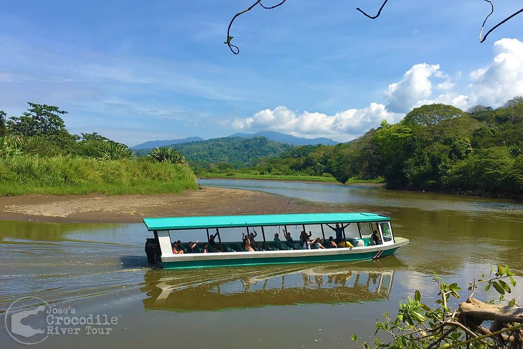 Our safe and comfortable river boats on the Tarcoles River!