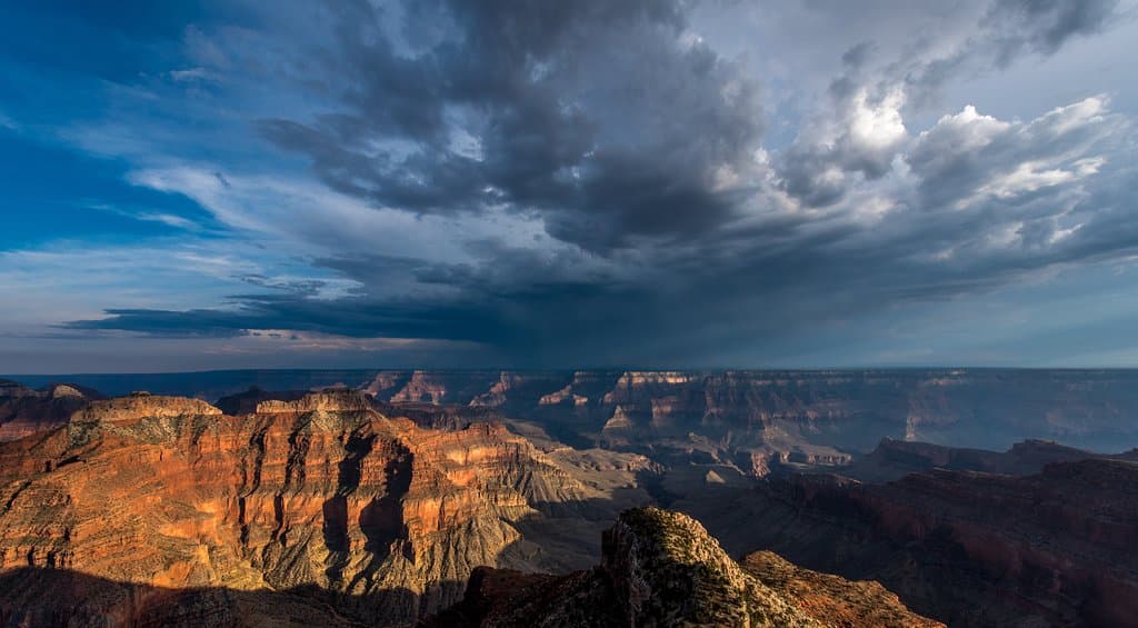 Sunset looking up canyon