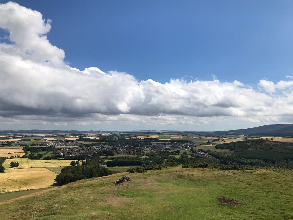 Dunnideer hillfort overlooking Insch