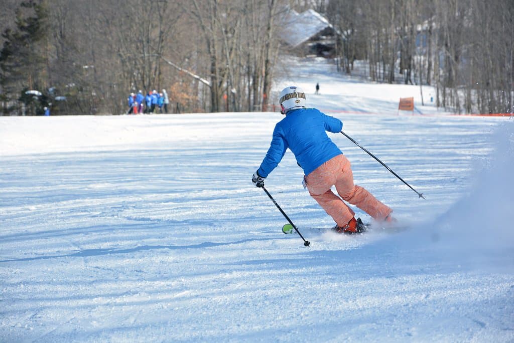 Wide open skiing
