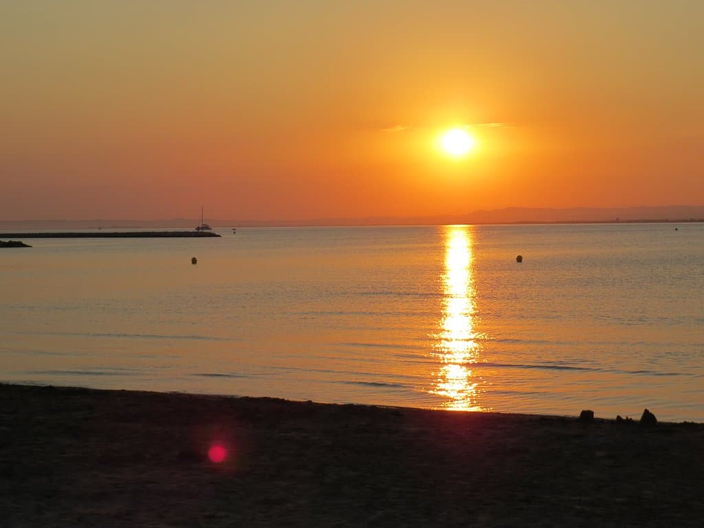 coucher de soleil plage rive gauche