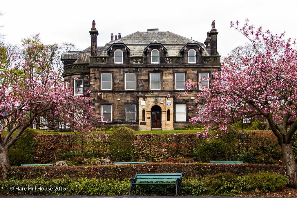 Hare Hill House at Blossom Time