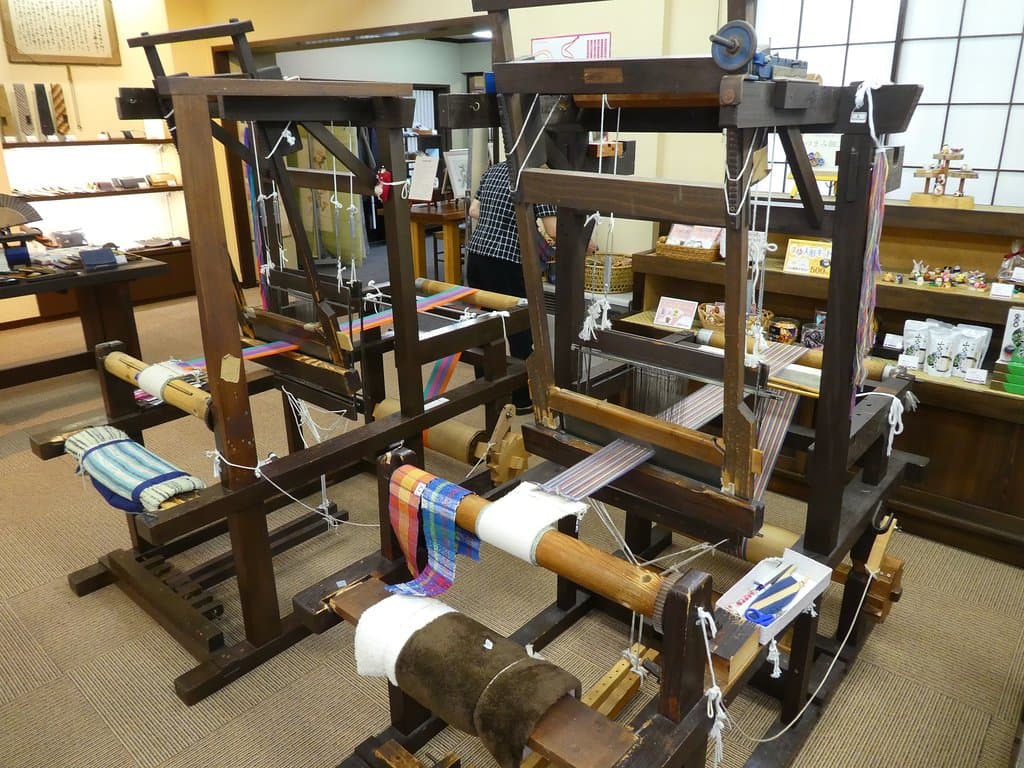 体験用の機織り機