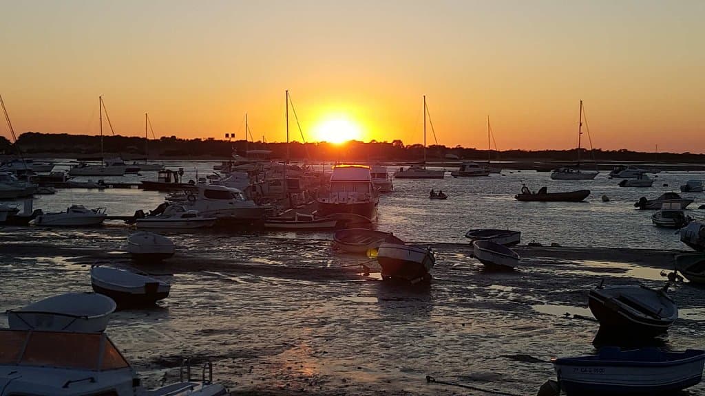 Magnifique coucher de soleil sur le port...