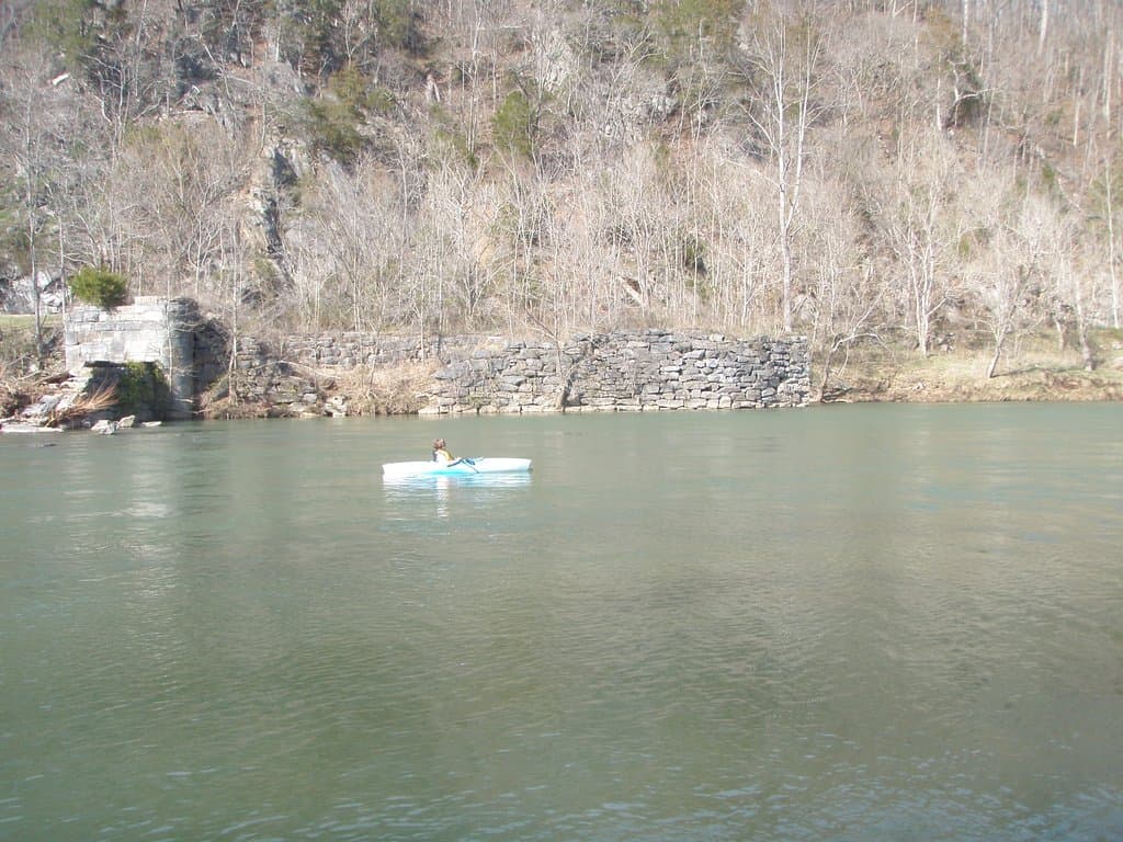 Kayaking by the Chessie Trail on the Maury River.