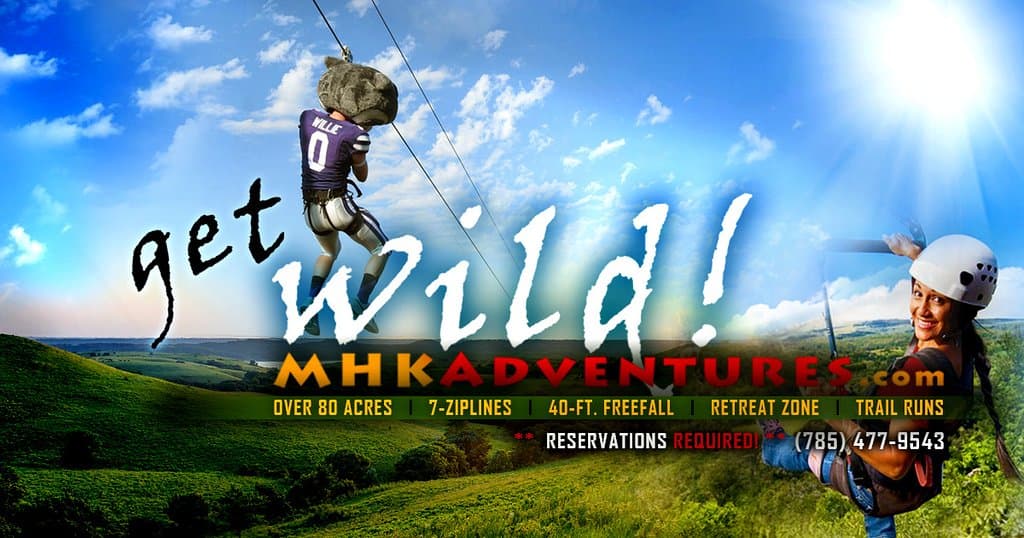 Willie the Wildcat getting Wild on our ziplines!