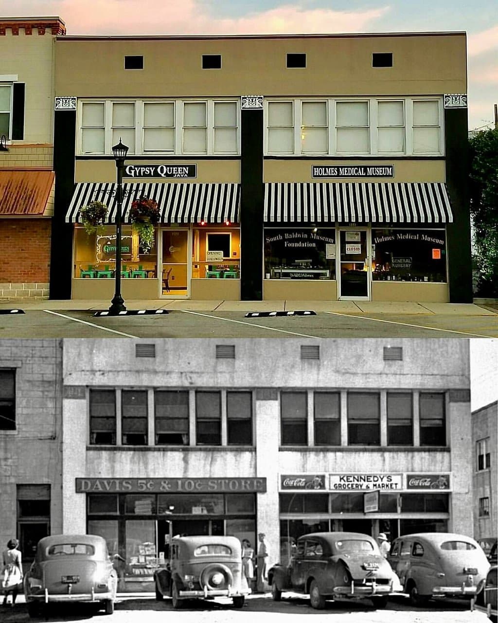Holmes Medical Museum current 2018 (top) Sibley HOLMES Memorial Hospital 1936 (bottom)